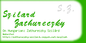 szilard zathureczky business card